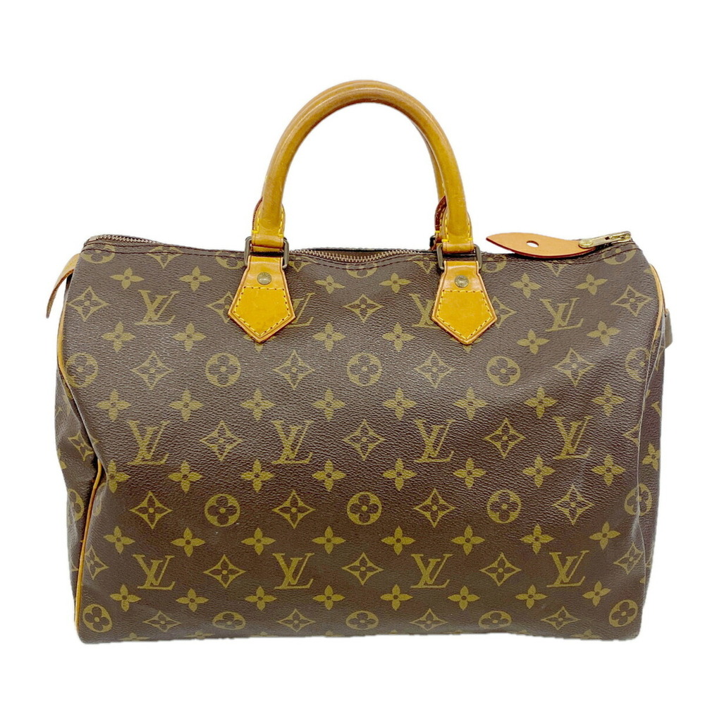 Louis Vuitton Monogram Speedy 35 Handbag M41107 Brown Women's